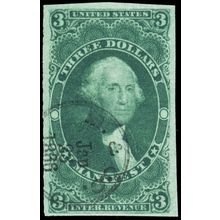 R86a, Used XF $3 Manifest Revenue Stamp Cat $200.00+ - Stuart Katz