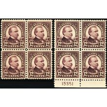 564, Mint VF NH 12¢ Two Blocks of Four CV $84.00 * Stuart Katz