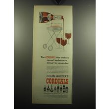 1957 Hiram Walker Cordials Ad - The Cordials that make a casual barbecue