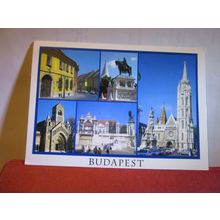 multiview, BUDAPEST, HUNGARY used postcard 1996 pm #