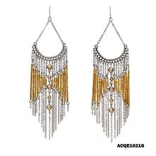 Chandelier Beaded Earrings - Gold - ER-ACQE1021G