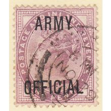 GB QV 1896 1d LILAC ARMY OFFICIAL SGO43 GU