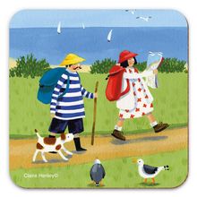Claire Henley Drinks Coaster Afternoon Hike Mug Cup Mat for Emma Ball UK Made