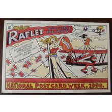 Raflet Stamp Club National Postcard Week 1990 advertising mint colour postcard
