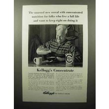 1962 Kellogg's Concentrate Cereal Ad - Keep Right On
