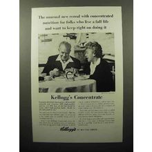 1962 Kellogg's Concentrate Cereal Ad - Live a Full Life