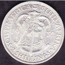 1932 South Africa 1 Florin (2 Shillings) Silver Coin