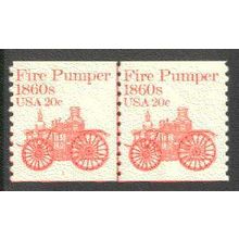 1908 20c Fire Pumper Fine MNH Dry Gum CNP Left 1 V0174