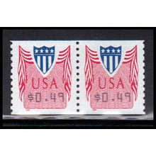 CVP33 49c Shield Very Fine MNH Pair PA5083