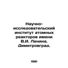 V.I. Lenin Nuclear Research Institute. Dimitrovgrad. In Russian /Nauchno-issled