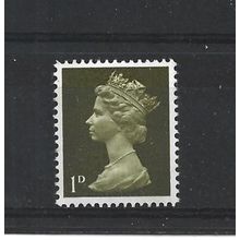 GB.SG724 1d Light Olive.Colour Unchecked.Mounted Mint.Jul25b