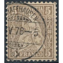Helvetia: 5c - Switzerland 1881 - FH - MiNr 37