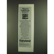 1972 Maryland Tourism Ad - Wanted Lighthouse Peepers