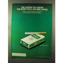 1973 Kool Cigarettes Ad - Longer You Smoke