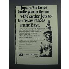 1977 JAL Air Lines Ad - Fly Our 747 Garden Jets