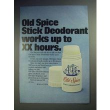 1977 Old Spice Deodorant Ad - Works Up To XX Hours