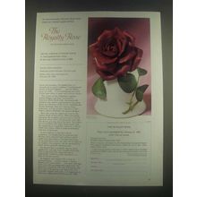 1985 Franklin Porcelain Ad - The Royalty Rose Bell