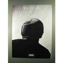 1988 Shoei HR Motorcycle Helmet Ad - It Handles Curves