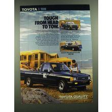 1988 Toyota 1 Ton Pickup Truck Ad - Tough From Head to Tow