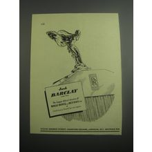 1948 Jack Barclay Rolls Royce and Bentley Cars Ad