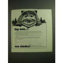 1974 Alaska Division of Tourism Ad - Say awe