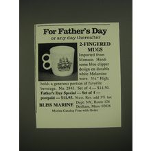 1974 Bliss Marine 2-Fingered Mugs Ad - For Father's Day or any day thereafter