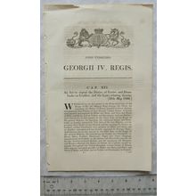 1830 Act of Parliament: duties & drawbacks on leather