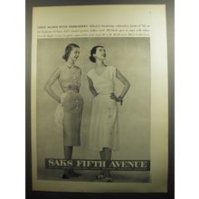1951 Saks Fifth Avenue Elfreda Dresses Advertisement - photo by Gjon Mili
