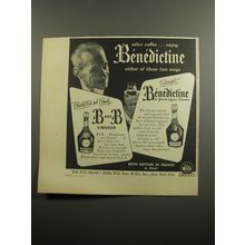 1951 Benedictine and B&B Liqueur Advertisement - After coffee