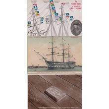 HMS Victory Nelsons Famous Signal + Where He Died 3x Postcard Bundle