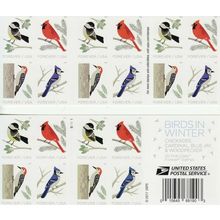 Birds in Winter Booklet Pane of 20 First Class Stamps Scott 5320b - Stuart Katz