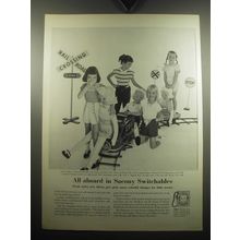 1957 Sacony Girls Fashion Ad - All aboard in Sacony Switchables
