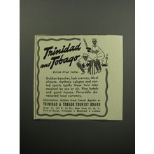 1956 Trinidad & Tobago Tourist Board Advertisement - Cricket