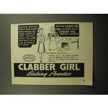 1949 Clabber Girl Baking Powder Ad - Mother, mother, what's your secret