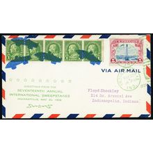 Racing Car Indianapolis, IN fancy Cancel - Extremely Rare Cover * Stuart Katz