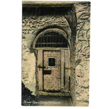 Prison Door, Colchester Castle, Essex, Postcard.