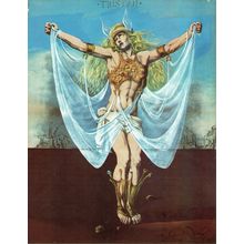 Salvador Dali - Tristan Insane Tristan as Christ 1944 Poster Canvas Movie Film P
