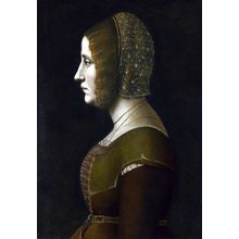 PREDIS, Ambrogio de - Profile Portrait of a Lady Poster Canvas Movie Film Print
