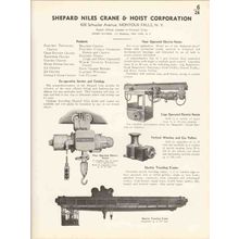 shepard niles crane hoist corp 1936 winches car puller vintage catalog