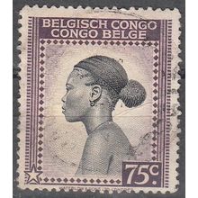 Congo Belge 1942 Michel 214 O Cote (2002) 0.15 Euro Femme Batetela Cachet rond