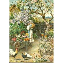 Art WILLIAM STEPHEN COLEMAN A Garden Scene Postcard (Medici 1950)