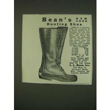 1939 L.L. Bean Hunting shoe Ad