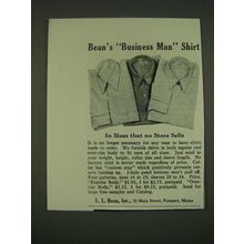 1939 L.L. Bean Shirts Ad - Bean's Business Man Shirt