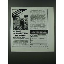 1986 Mantis Tiller Ad - At Last! A Small Tiller That Works!