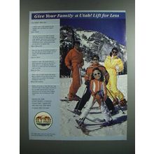 1986 Utah Travel Council Ad - Give Your Family a Lift for Less