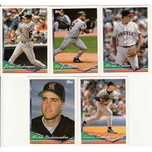 1994 Topps California Angels traded team set - 5 cards- Factory set fresh!