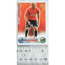 2008/09 Topps Match Attax Trading Card - Wes Brown, Manchester United