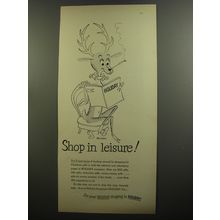 1952 Holiday Magazine Advertisement - Shop in Leisure