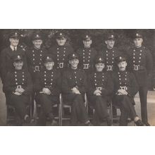 Group Of Firemen Policemen Old Photo Possibly Identified PB Postcard