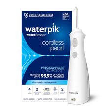 Waterpik Cordless Pearl Rechargeable Portable Water Flosser for Teeth, Gums, Bra